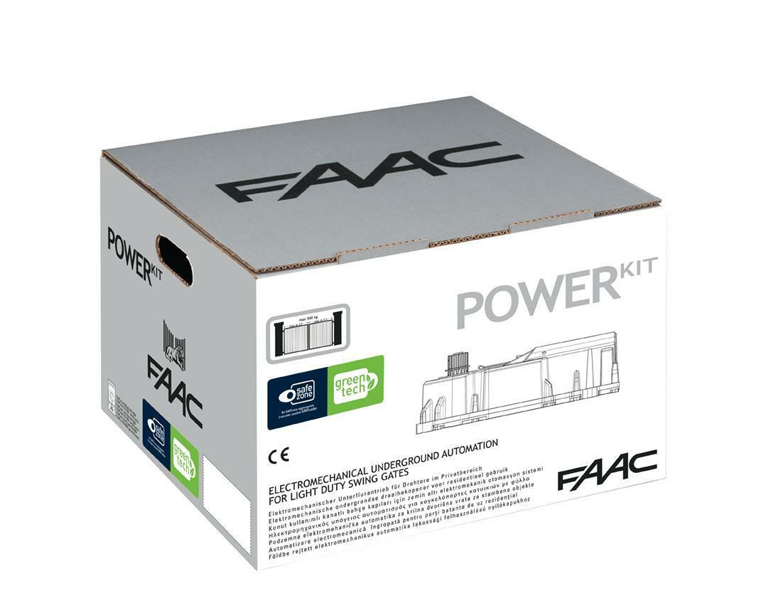 faac faac kit per cancelli a battente interrato power kit 230v green 106746445
