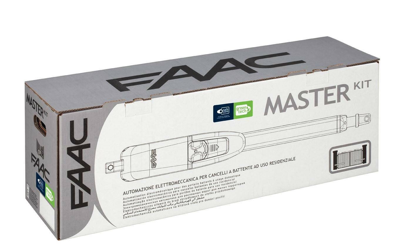 faac faac kit automazione cancelli a battente master 230v green 104415445