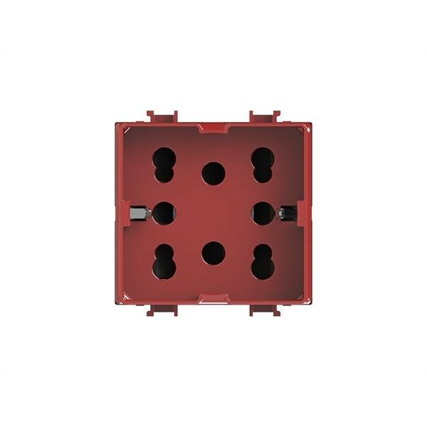 4 box 4 box presa polivalente side compatibile bticino matix 10/16a rosso - 4b.amr.h21