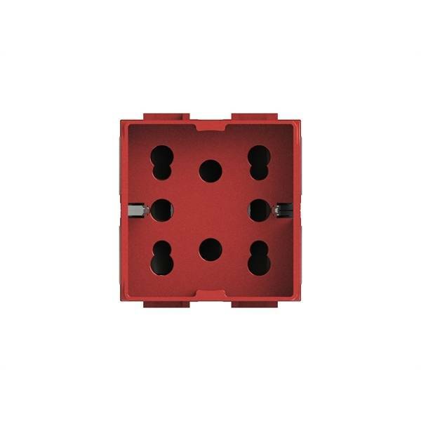 4 box 4 box presa polivalente 2p+t side compatibile bticino livinglight rosso - 4b.lr.h21