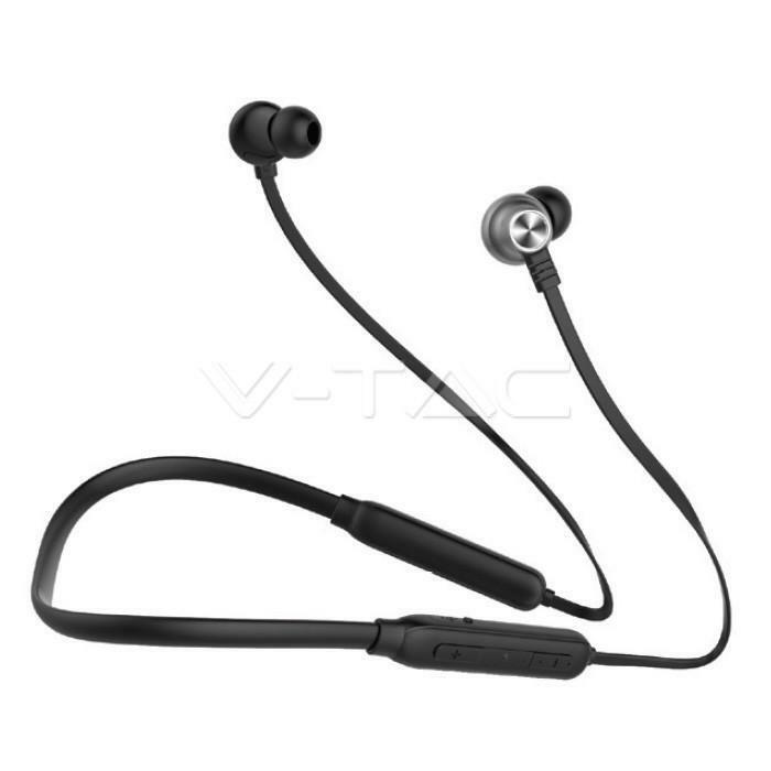 v-tac v-tac cuffie bluetooth sports earphones 500mah ricaricabili 7-8h colore nero vt-6166 7710