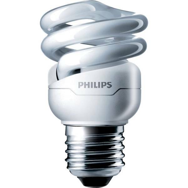 philips philips lampadina fluorescente spirale 8w e27 luce calda minitornado mtor12y8