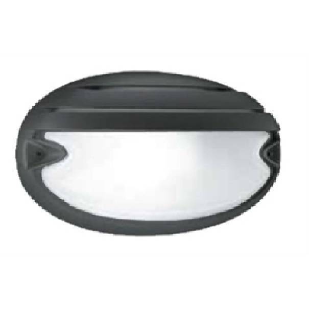 prisma prisma plafoniera ovale da esterno nera con griglia chip 005787