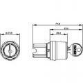 Siemens - 3SU10004BL110AA0 - Selettore a chiave RONIS, 22 mm