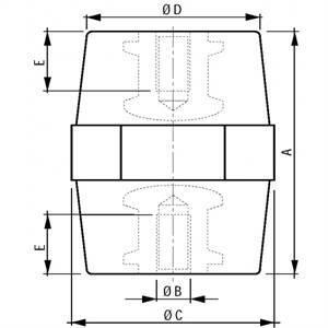 Isolatore esagonale dp60206-06 m6 sa520400