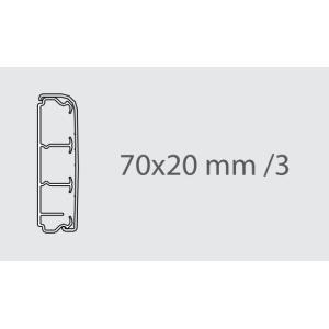 Canale ad angolo interno  70x20 mm /3 alluminio - sfi70v.al