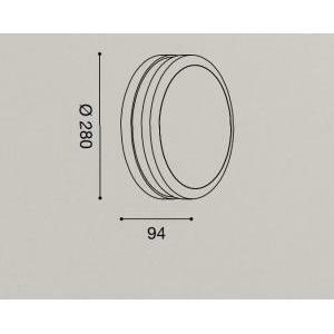 G.e.a. luce plafoniera ip54 2xe27 grigio alluminio lampadine escluse ges290