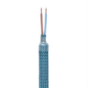 Kit tubo flessibile creative-cables di estensione rivestito in tessuto color petrolio - kflex90vborm78