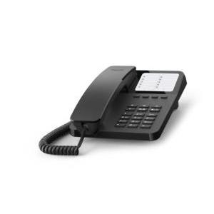 Telefono a filo gigaset da tavolo con 4 tasti di chiamata rapida nero - desk400black