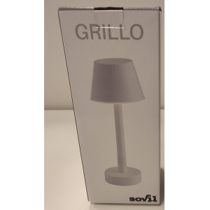 Lampada da tavolo led ricaricabile  grillo 3w 3000k bianco - 97901/02