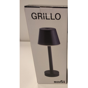 Lampada da tavolo led ricaricabile  grillo 3w 3000k nero - 97901/06