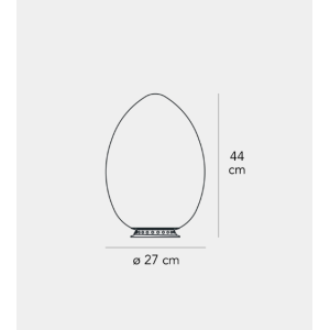 Lampada da tavolo  uovo media 1x max 10,5w e27 bianco - f264605100bine