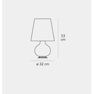 Lampada da tavolo  fontana media 1x max 100w e27 + 2x max 30w e14 bianco -  f185305100bine