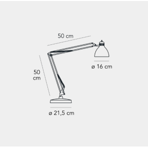 Lampada da tavolo  naska grande orientabile 1x max 46w e27 bianco - f810010200bine