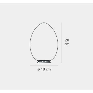Lampada da tavolo  uovo piccolo 1x max 30w e27 bianco - f264600100bine