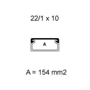 Minicanalina 2 metri tmc 22/1x10  colore marrone b00685