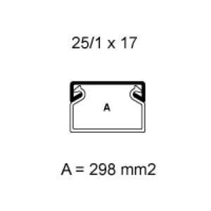 Minicanala 2 metri tmc 25/1x17 colore marrone  b00693
