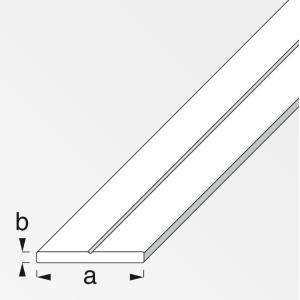 Barra piatta alfer aluminium 23.5x2mm lunghezza 2.5m - 25830