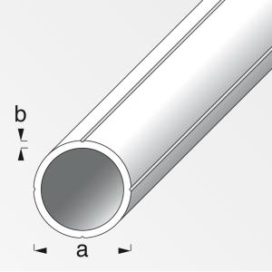 Tubo tondo alfer aluminium 15.5x1.5mm lunghezza 1m naturale - 25006