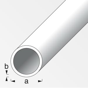 Tubo tondo alfer aluminium 10x1mm lunghezza 2m argento - 05023