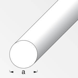Barra tonda alfer aluminium diametro 8mm lunghezza 1m argento - 01030