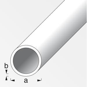 Tubo tondo alfer aluminium 8x1mm lunghezza 1m argento - 01021