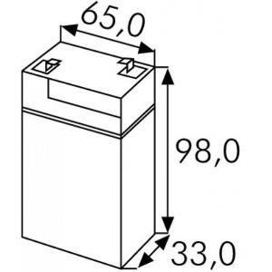 Batteria al piombo 6v 3,2a con fasto bp06-3,2