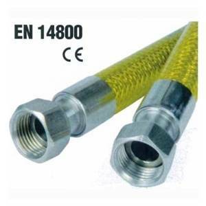 Tubo flessibile in acciaio inox aisi316 per gas 1/2 ff lunghezza 1500 mm norma en14800 cavgas0022ff