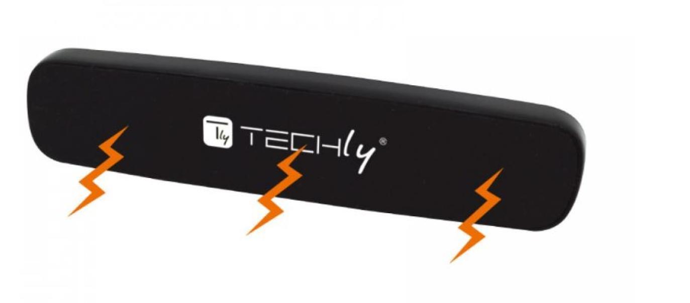 Supporto magnetico da auto Techly per smartphone nero-106756 02