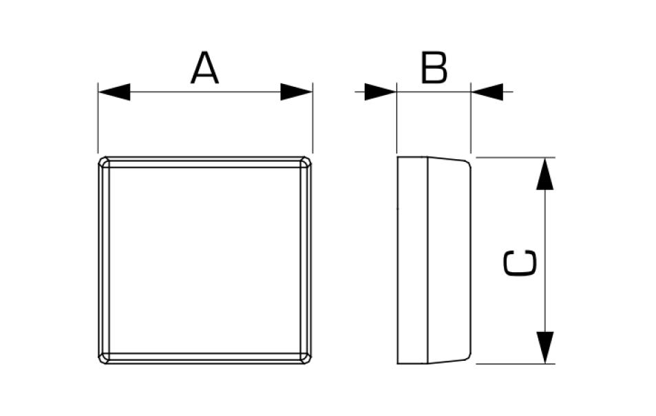 Scatola di derivazione per minicanali ARNOCANALI 66x66x31 mm legno scuro - SD553.52 02