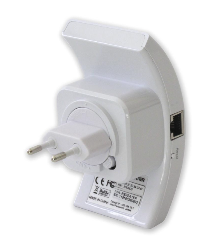 Ripetitore wireless IC Intracom 2.4Ghz 300Mbps bianco - 300774 02