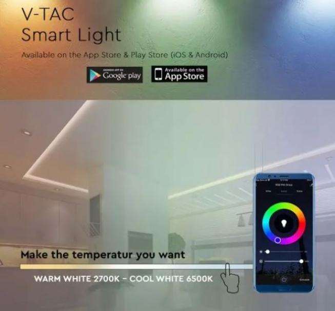 v-tac controller wifi v-tac 2902 vt-2427 -con telecomando-3in1