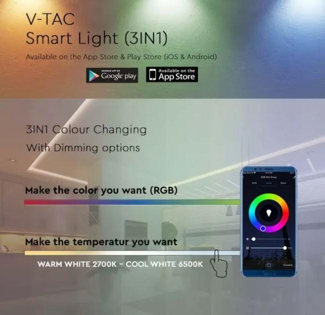v-tac controller wifi v-tac  2900 vt-2429 -con telecomando-3in1+rgb