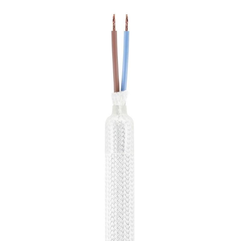 Kit tubo flessibile Creative-cables Italia in tessuto - bianco con terminali metallici KFLEX30OTSRM01 02