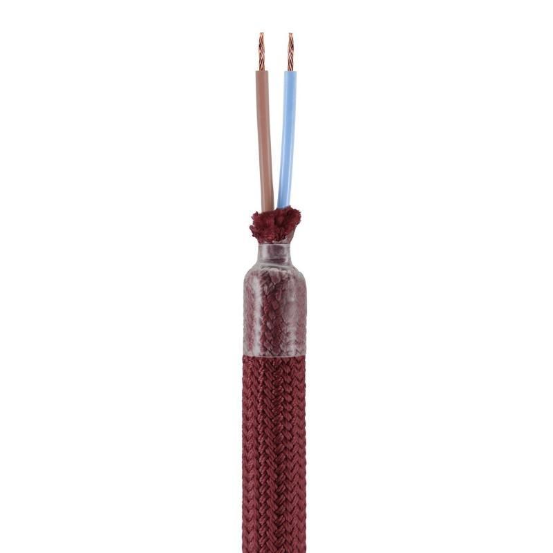 Kit tubo flessibile Creative-cables di estensione rivestito in tessuto bordeaux  - KFLEX90TISRM19 02