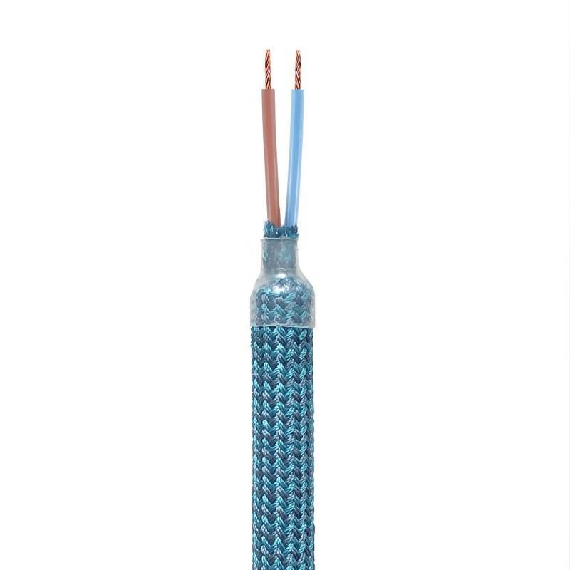 Kit tubo flessibile Creative-cables di estensione rivestito in tessuto color petrolio - KFLEX90VBORM78 02