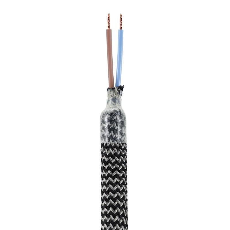 Kit tubo flessibile Creative-cables di estensione rivestito in tessuto color nero ferro - KFLEX90VNRZ30 02