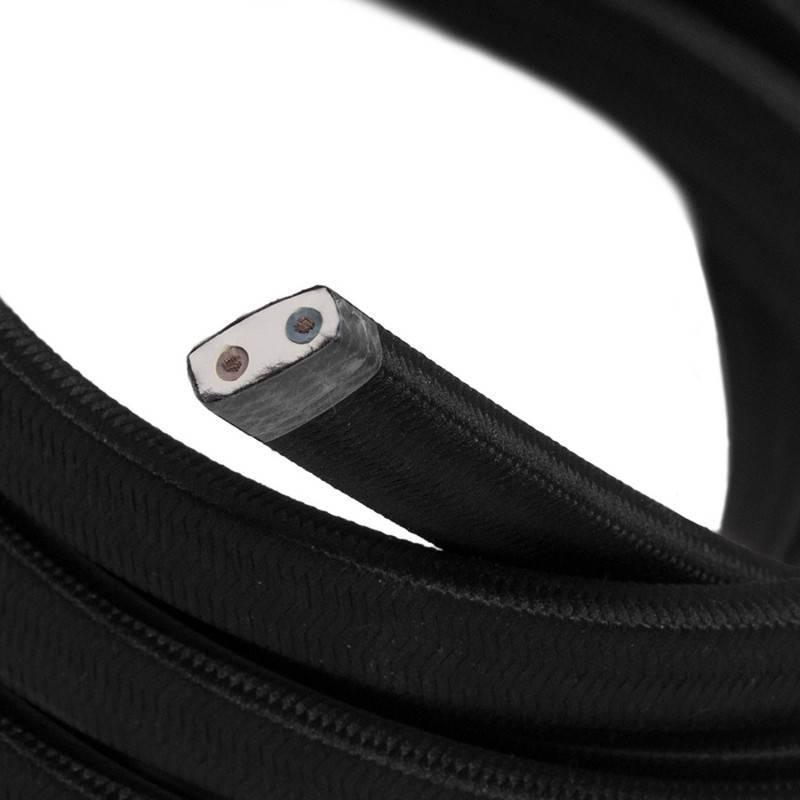 Cavo al metro Creative-cables in tessuto - per catenaria effetto seta colore nero XZ15CM04  02