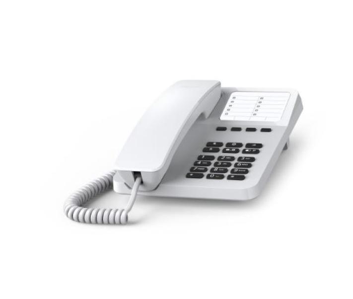 Telefono a filo Gigaset da tavolo con 4 tasti di chiamata rapida bianco - DESK400WHITE 02