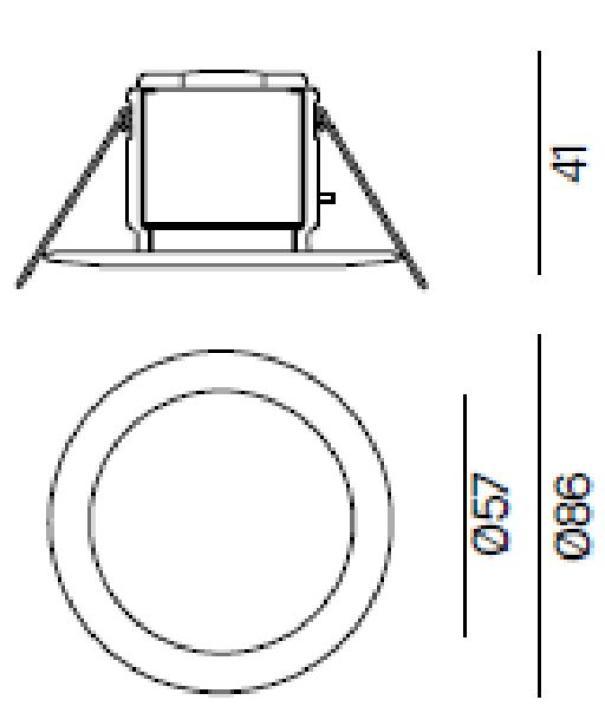 Faretto orientabile led Nobile Illuminazione Ring 4,5/6W 27/3/4K bianco - RG02/D/W 02