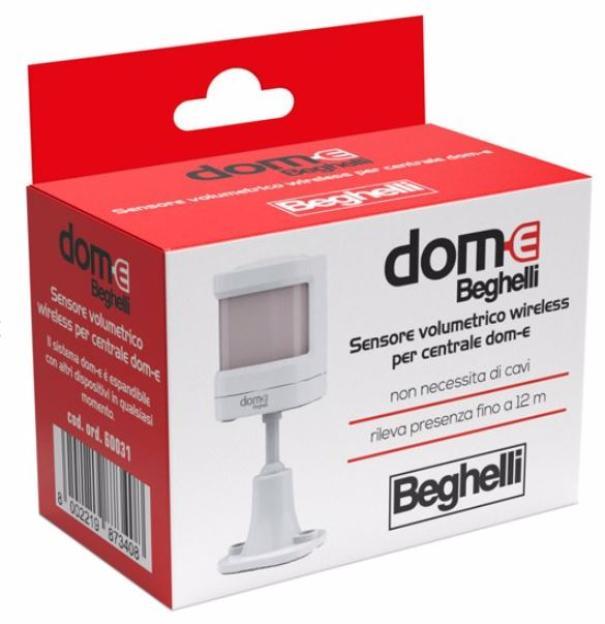 Sensore di presenza Beghelli wireless per centrale Dom-e - 60031 02