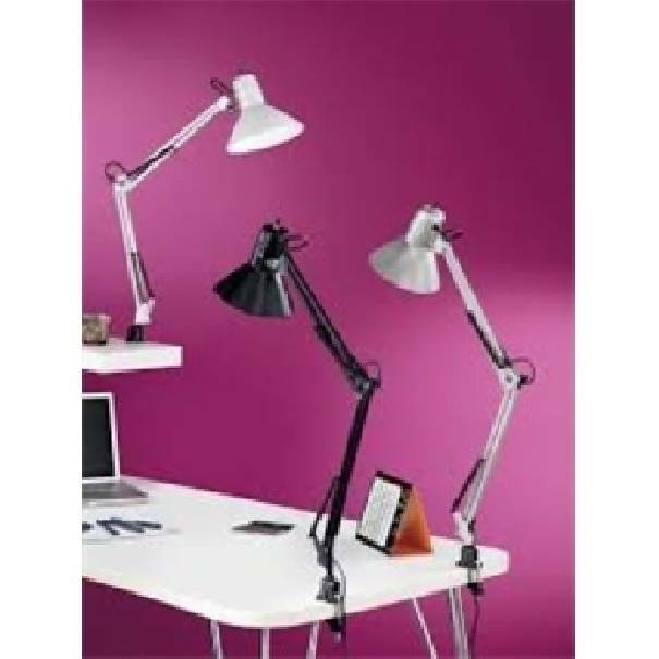 Lampada da Tavolo in Vetro Acciaio Moderna Studio Scrivania E14 Damasco EGLO