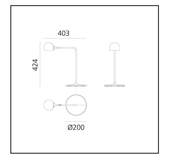 Lampada da tavolo led Artemide Ixa 9W 3000K bianco grigio - 1110020A 02