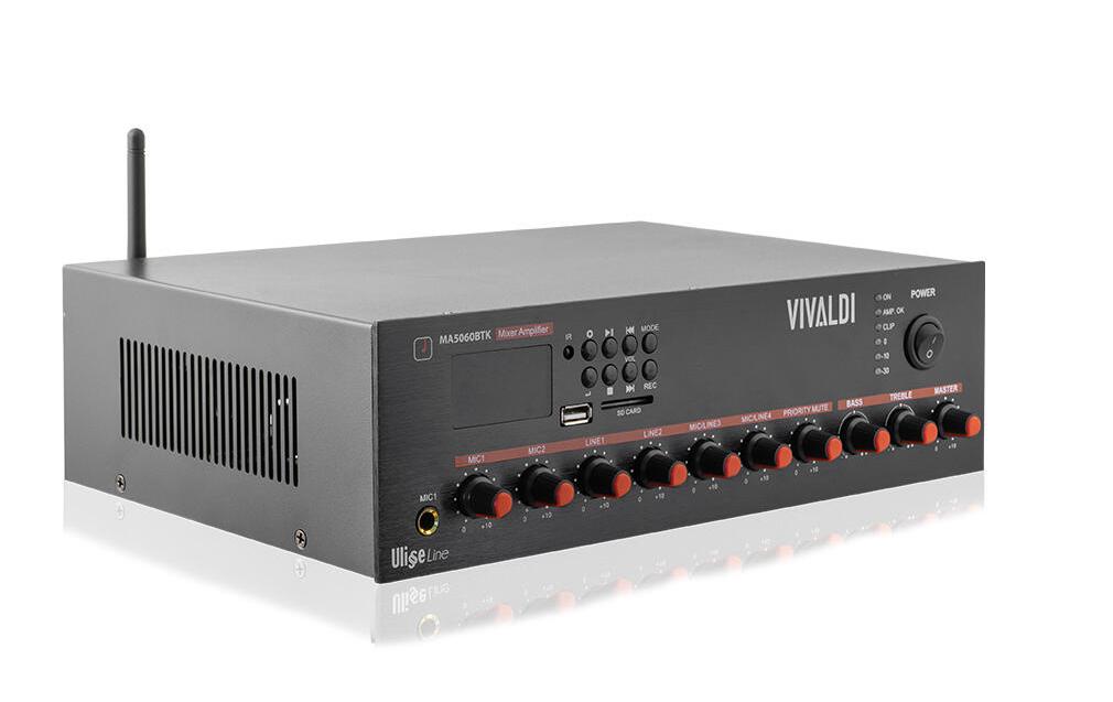 Mixer amplificato Vivaldi Ulisse 60W con player integrato - MA5060BTK 02
