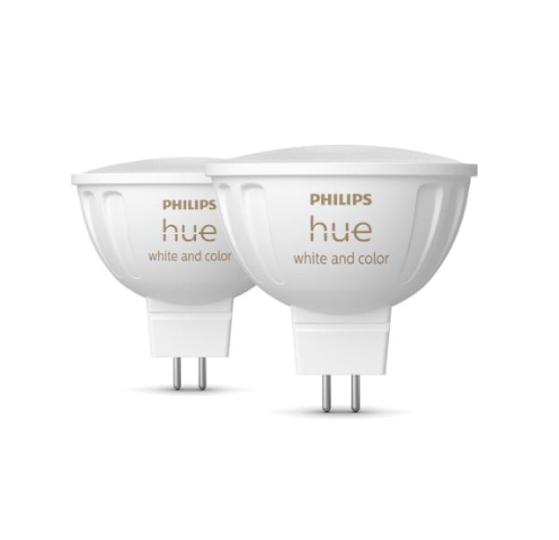2 Lampadine led MR16 Philips Hue GU5,3 6,3W 2000-6500K White and Color Ambiance - 49164900 02