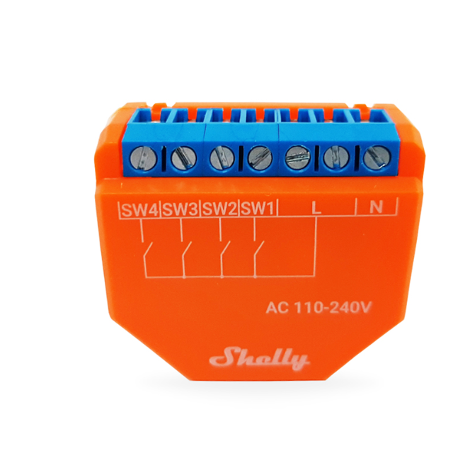 Controller wifi 4 ingressi Shelly Plus i4 1W 110-240V - SHI4 02