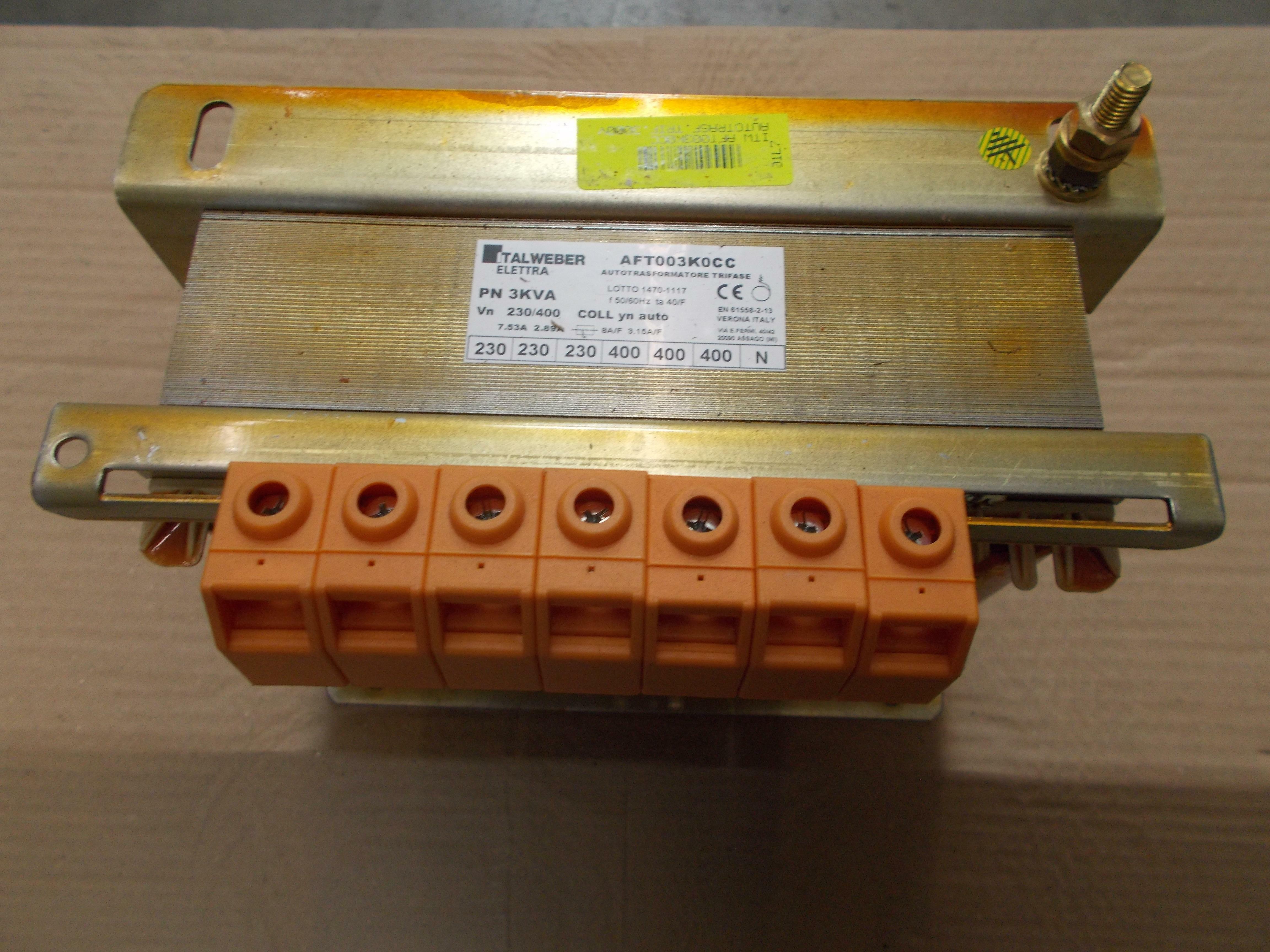 italweber italweber autotrasformatore trifase 3 kva 230-400 v aft003k0cc