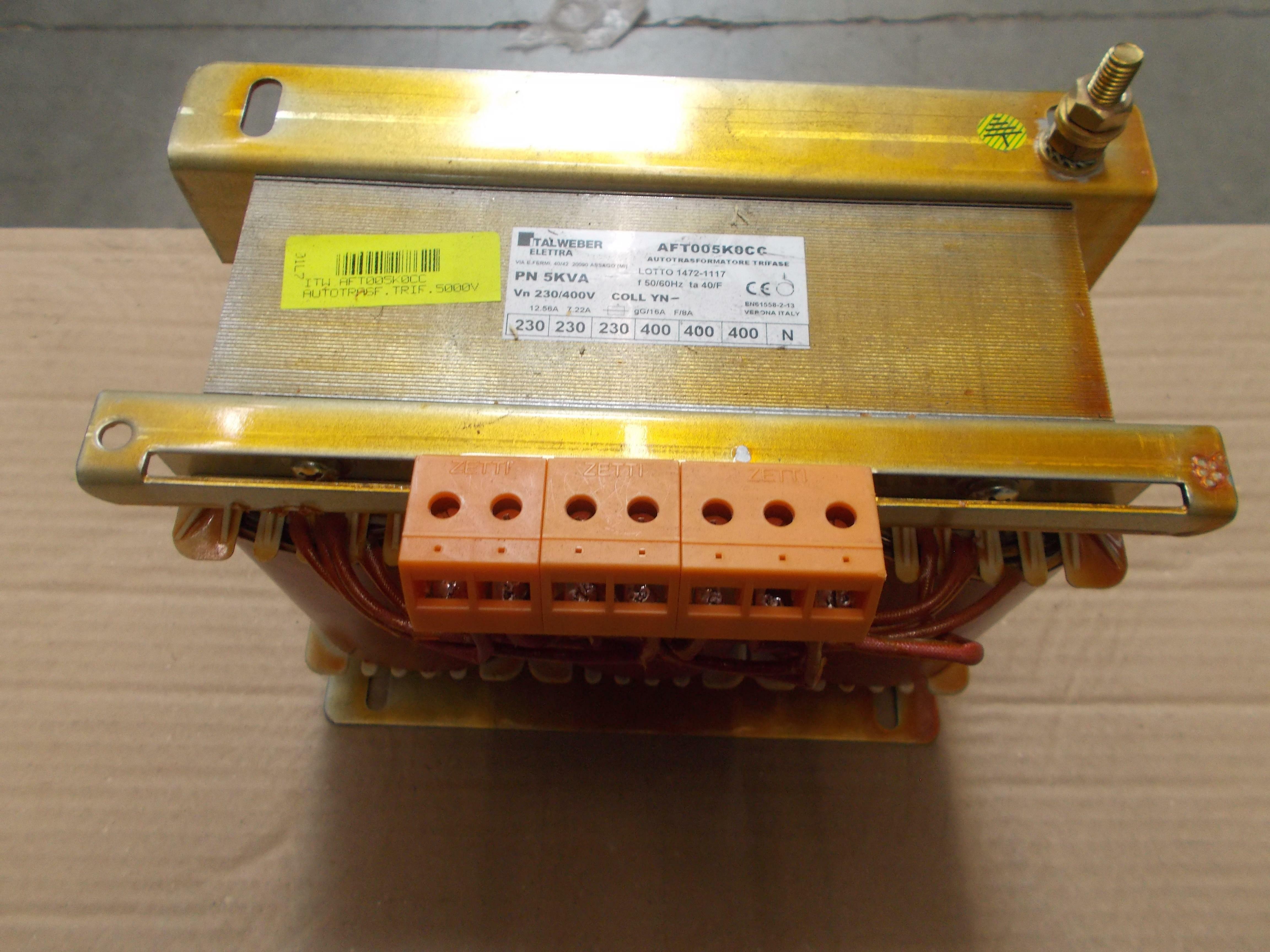 ITALWEBER ITALWEBER AUTOTRASFORMATORE TRIFASE 5 KVA 230-400 V AFT005K0CC