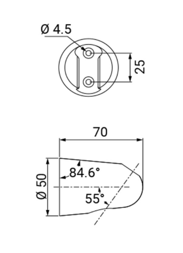 Supporto doccia Idro-Bric diametro attacco 50mm cromato - F4000 02