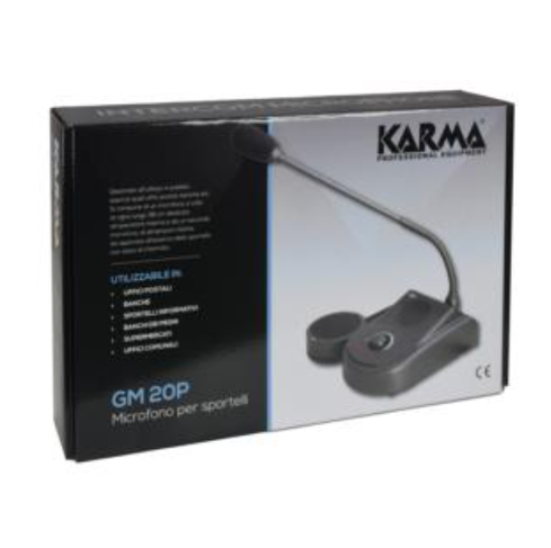 Microfono per sportelli Karma Italiana cavo da 3m nero - GM20P 03